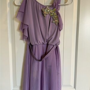 Purple Kids Dance Dress with Embellished Star